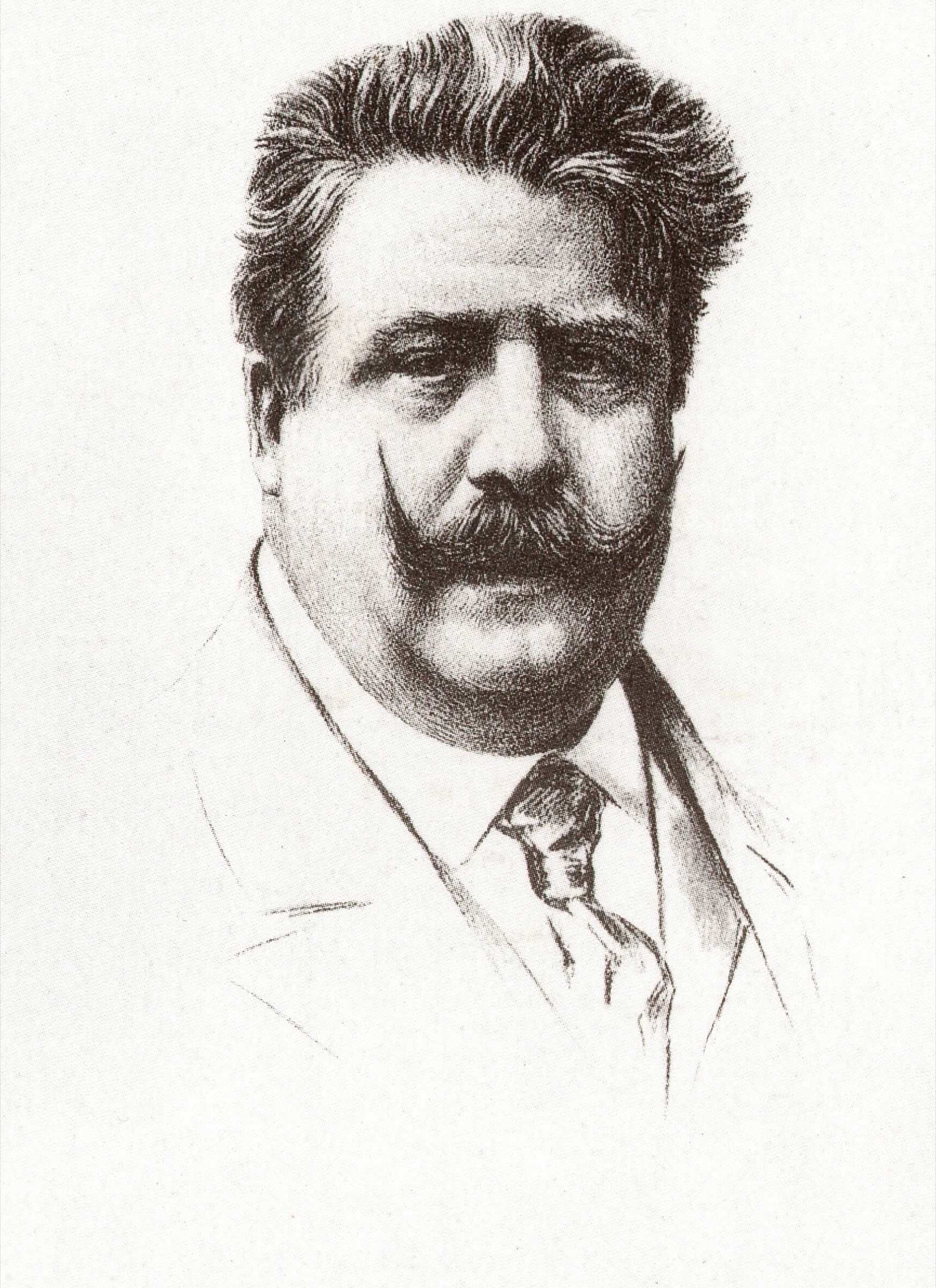 Ritratto a matita di Ruggero Leoncavallo